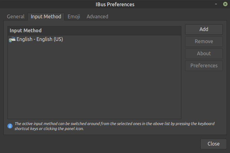 Input Method ibus