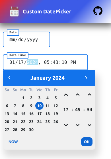 Custom Date Picker