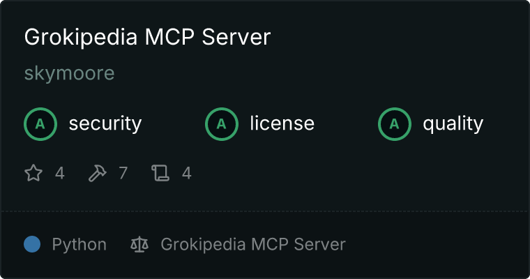 Grokipedia MCP Server