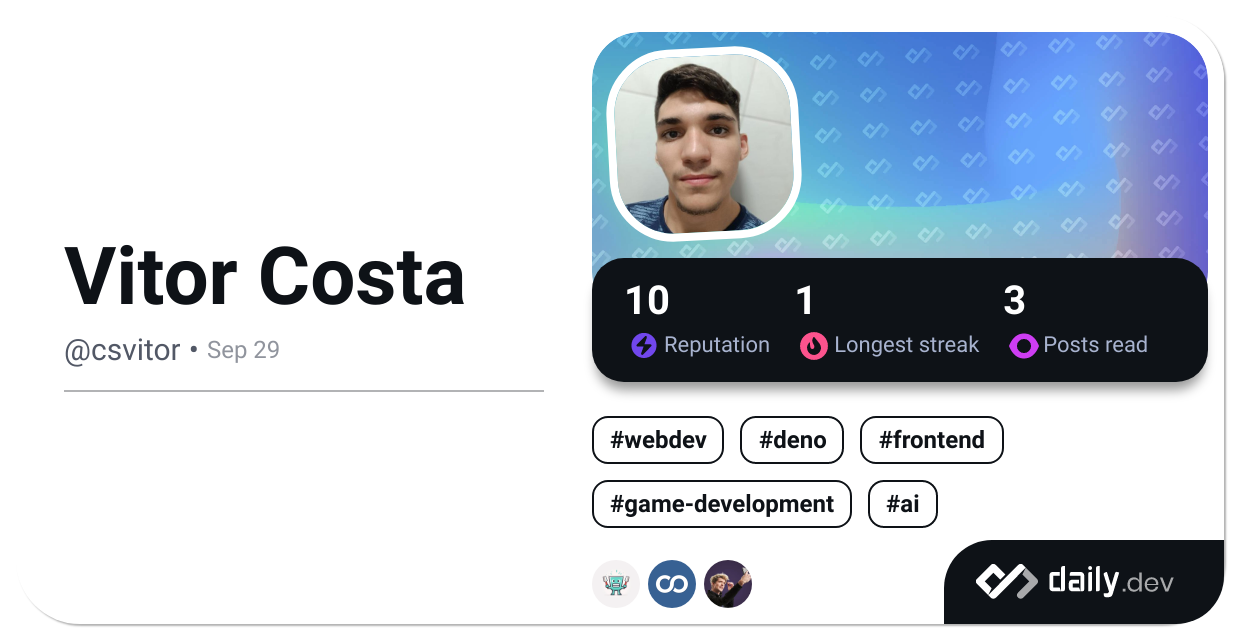 Vitor Costa's Dev Card