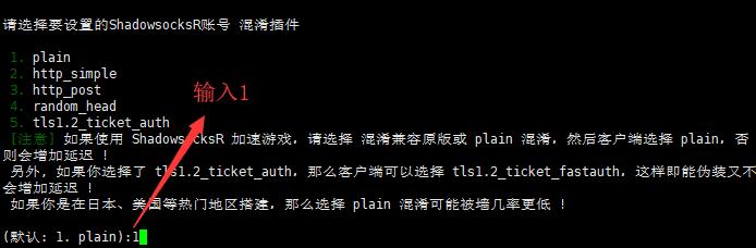 Linux VPS SSR部署步骤7- 混淆插件选择