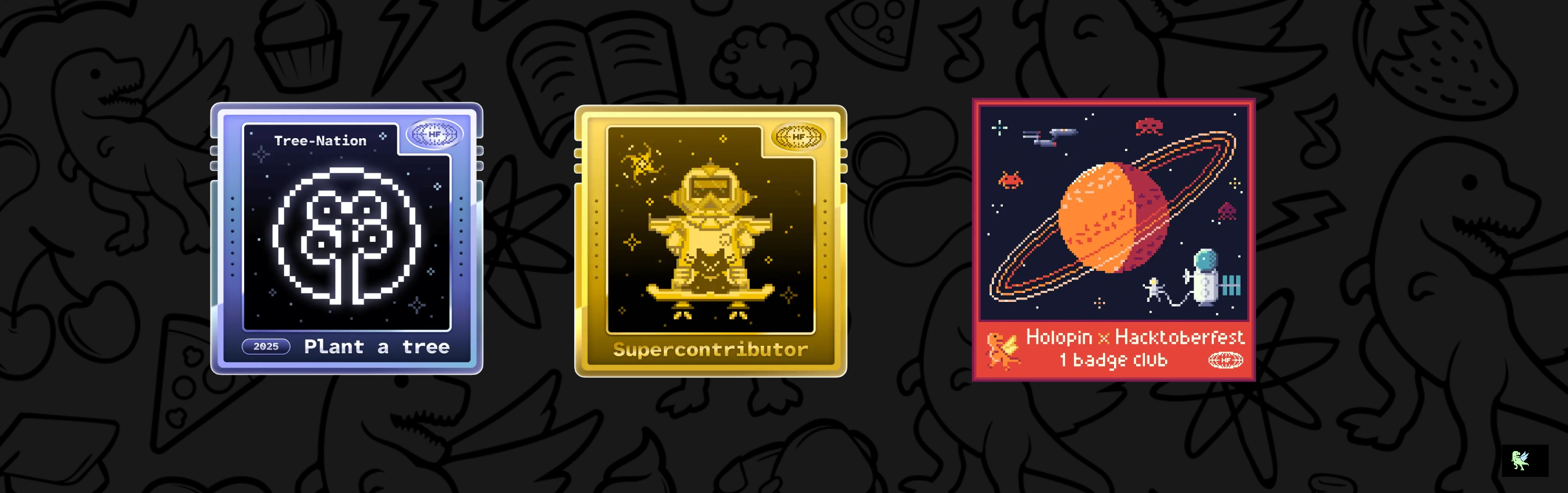 An image of @sanrizz777's Holopin badges, which is a link to view their full Holopin profile