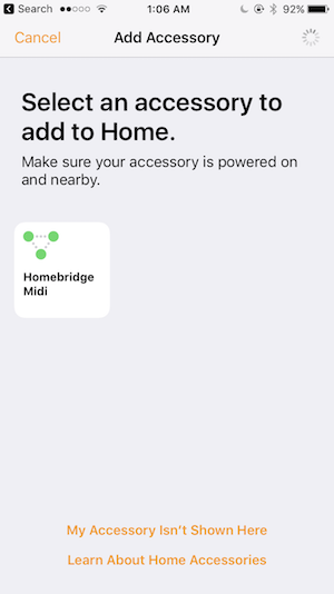 Homebridge midi