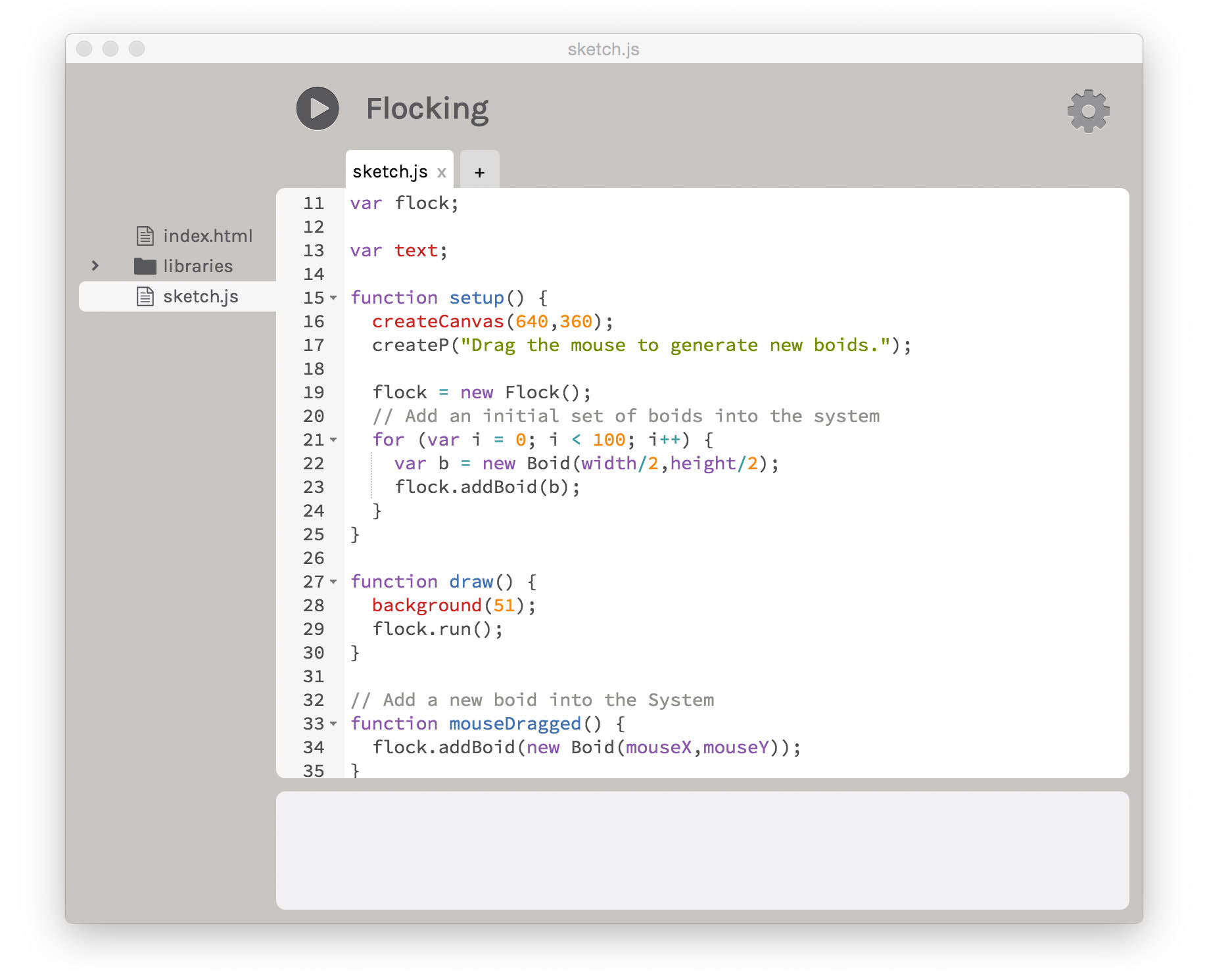 p5.js Editor Screenshot