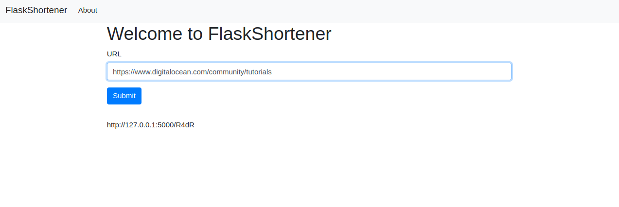 Flask Shortened URL