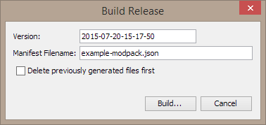 Build Modpack Dialog