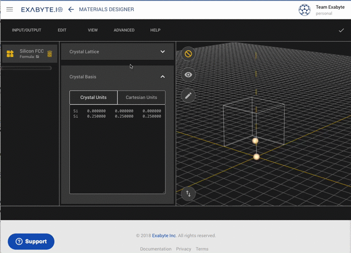 Materials Designer in action