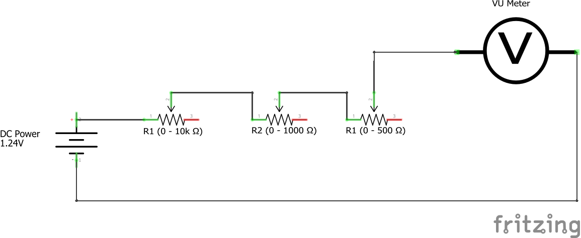 Schematic 1: VU Meter Gauging Circuit