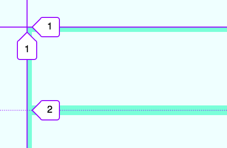 zoomed in on grid inspector lines