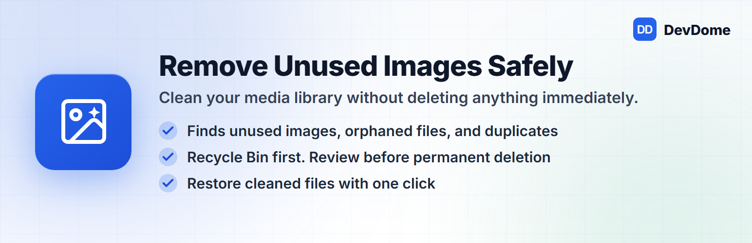 DevDome Media Cleaner, free WordPress media cleaner for unused images and orphan files