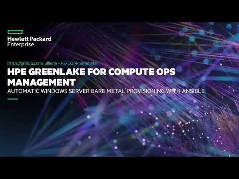 Efficient Bare Metal Provisioning for Windows Server with HPE Compute Ops Management and Ansible