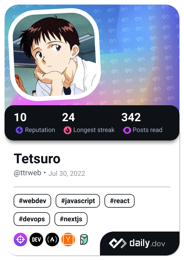 Tetsuro's Dev Card