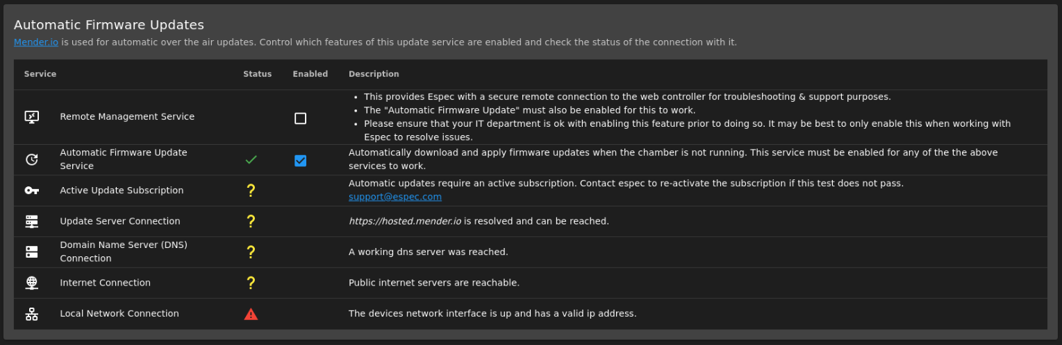 Firmware update on an isolated system