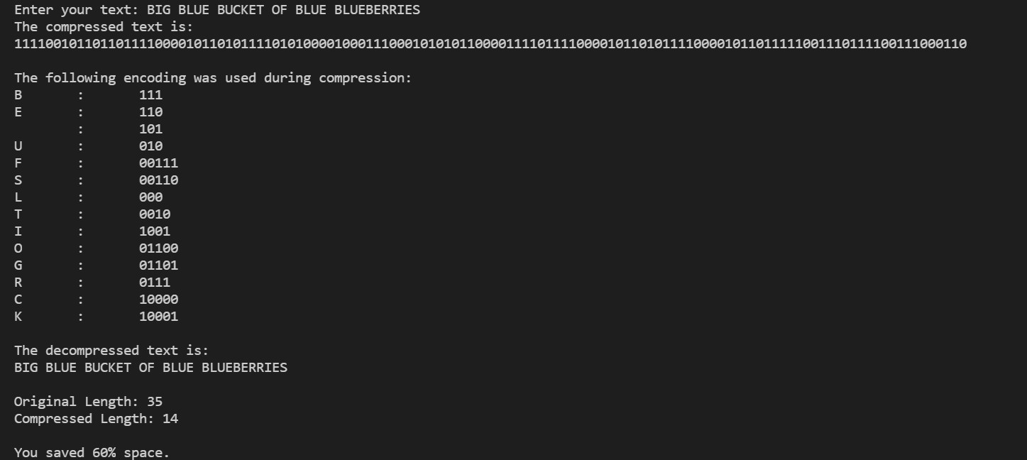 GitHub - mishrakushal/dsa-project: A C++ implementation of the Huffman ...