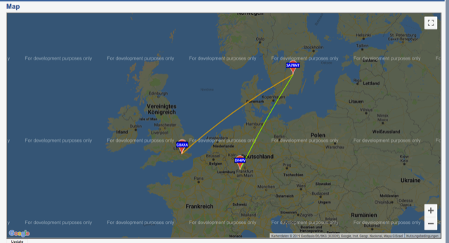 Spot´s showing on wsprnet.org map