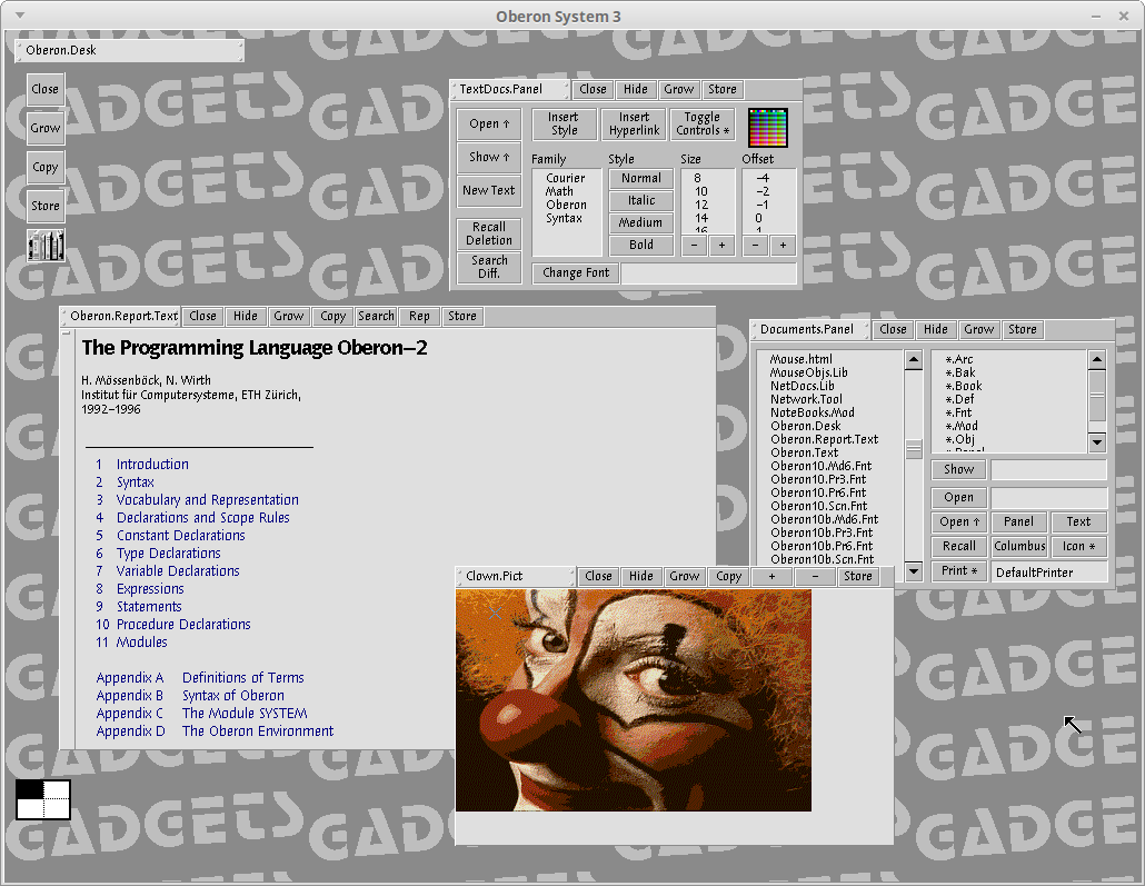 Oberon System 3 Desktop Screenshot