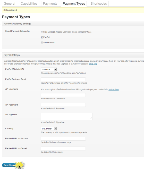 Payment Types