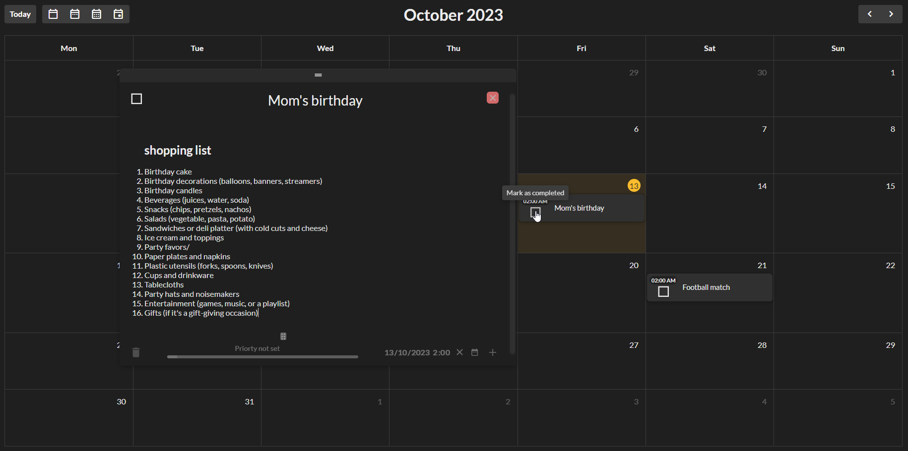 Draggable editor in Calendar