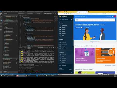 Youtube video Ionic Firebase Login Tutorial