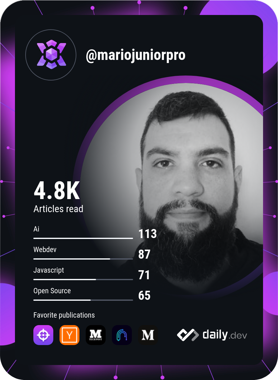 Mario Costa Junior's Dev Card