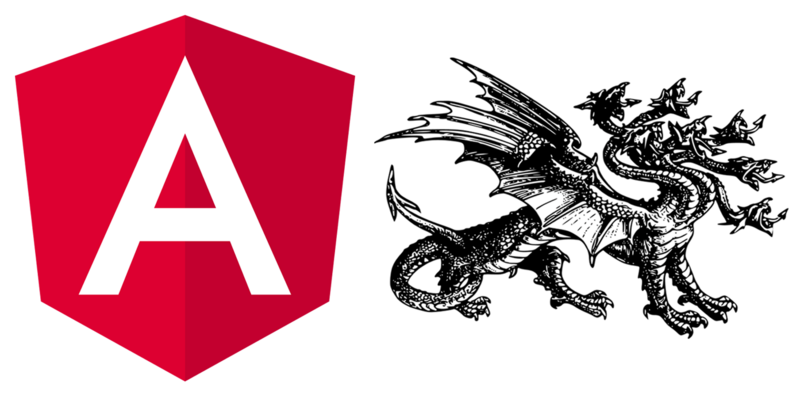 Angular and Lerna logos