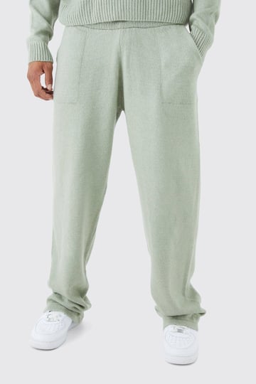 boohooman-relaxed-fit-wide-leg-knitted-sweatpants-green-size-m-1