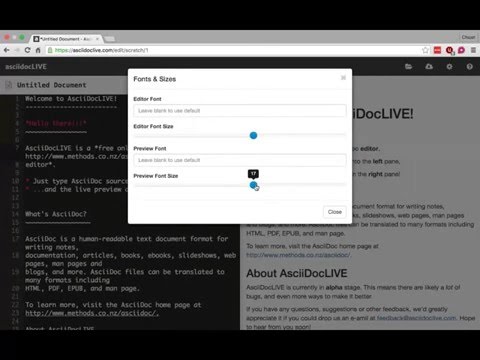 AsciiDocLIVE Demo