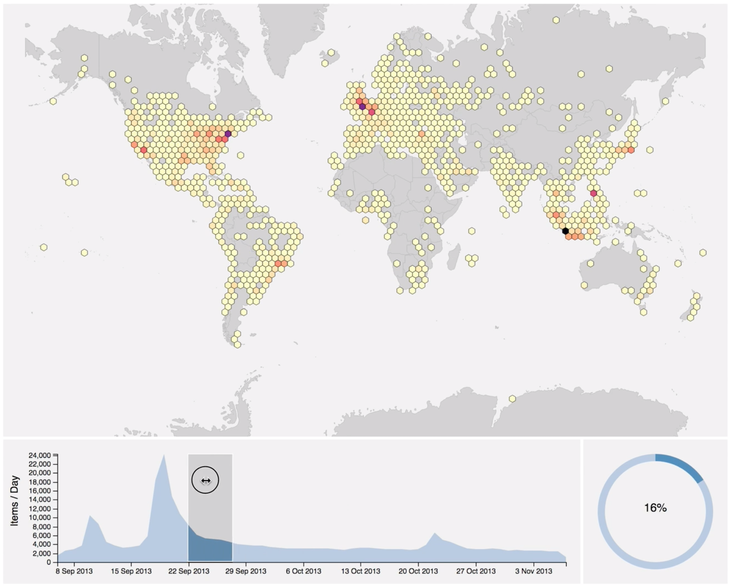 D3 Geo Hexbin