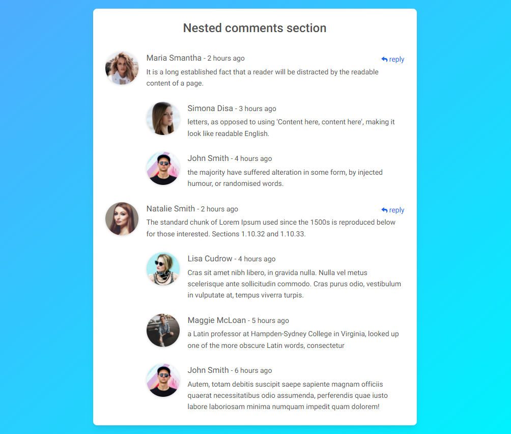 GitHub - mdbootstrap/bootstrap-comments: Responsive Comment Box built ...