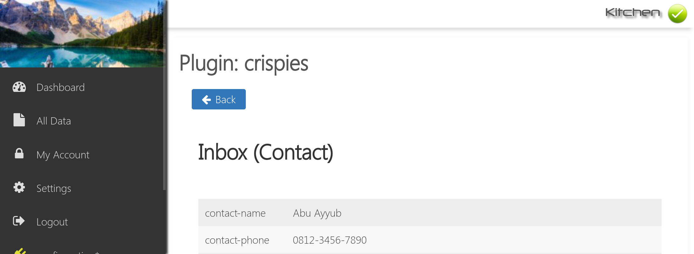 Inbox with plugin crispies