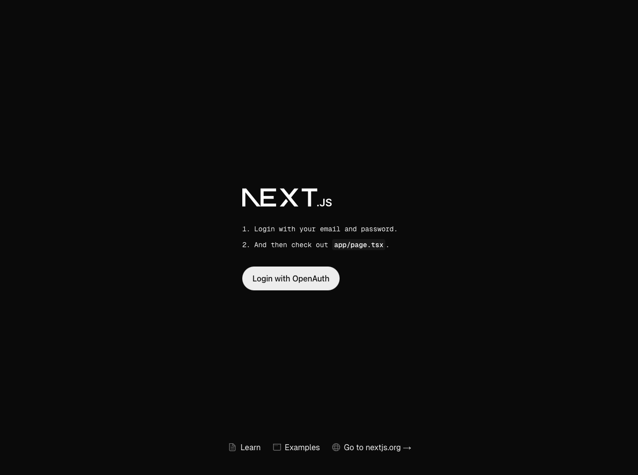 NextJS auth example
