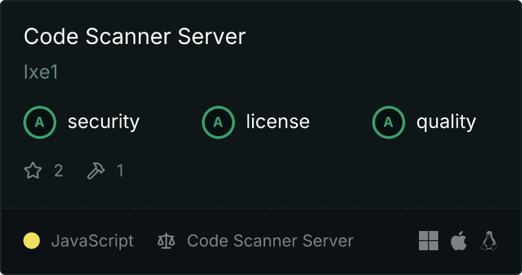 Code Scanner Server MCP server