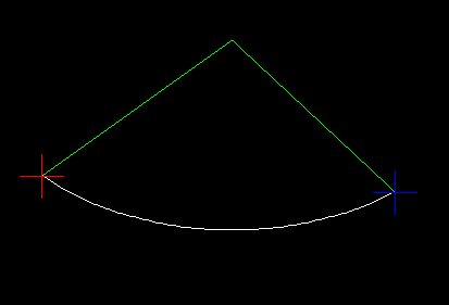 Creating an arc between two points pygame