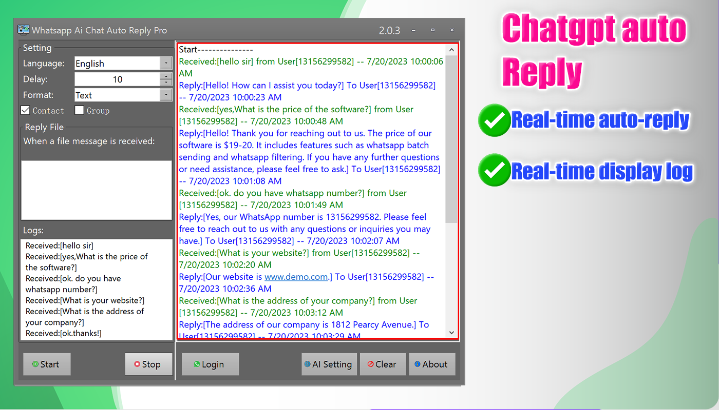 Whatsapp AI chatbot Auto Reply Pro+Unlimited License Key Generator app(Full Resell)
