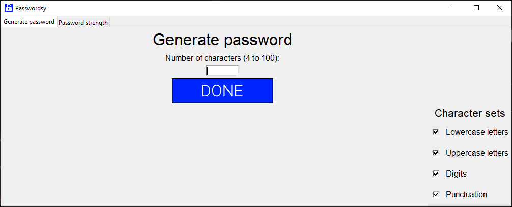 Old password-generation interface