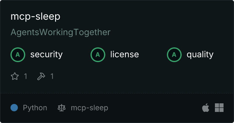 Sleep MCP Server