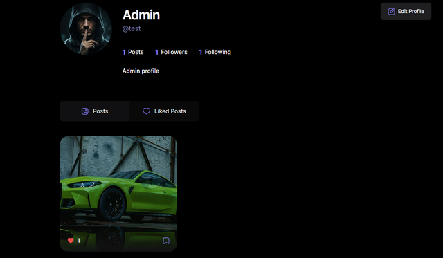 Profile Page Screenshot