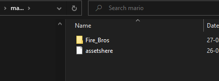 create asset folder