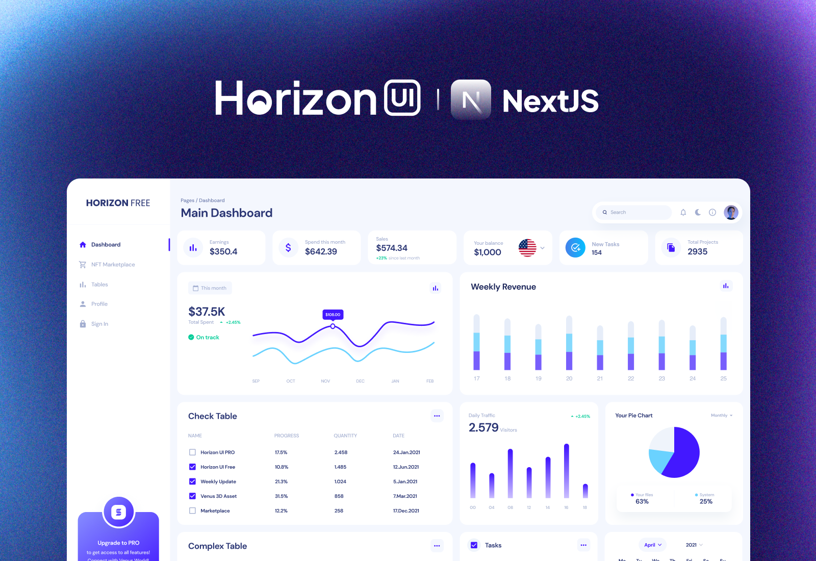 Horizon UI NextJS