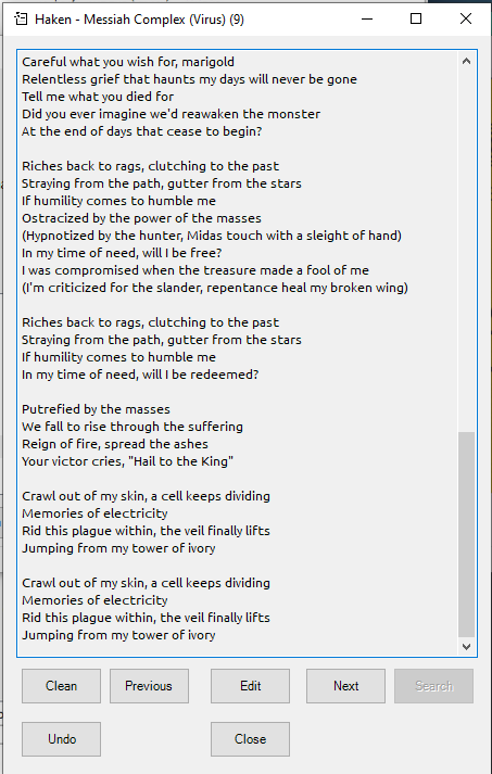 Lyrics viewer