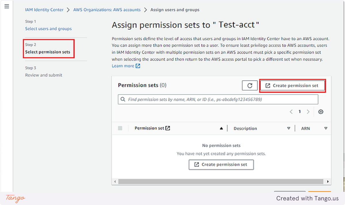 Step 2: Choose Permission Sets