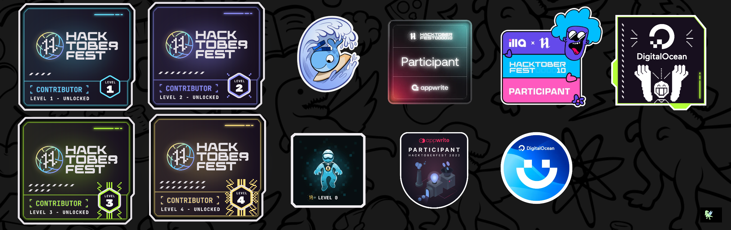 An image of @anjisvj's Holopin badges, which is a link to view their full Holopin profile