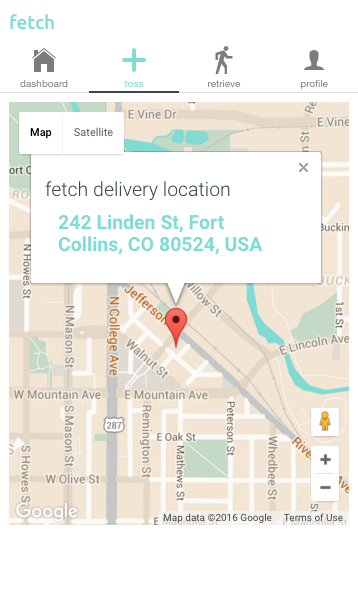 toss a fetch map