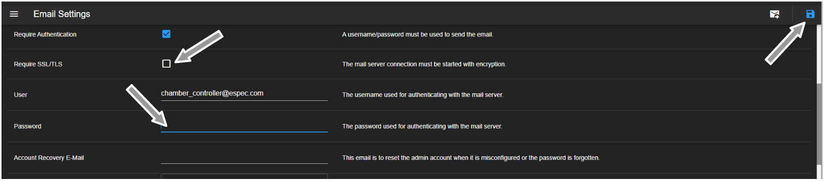Configure encryption and password authentication