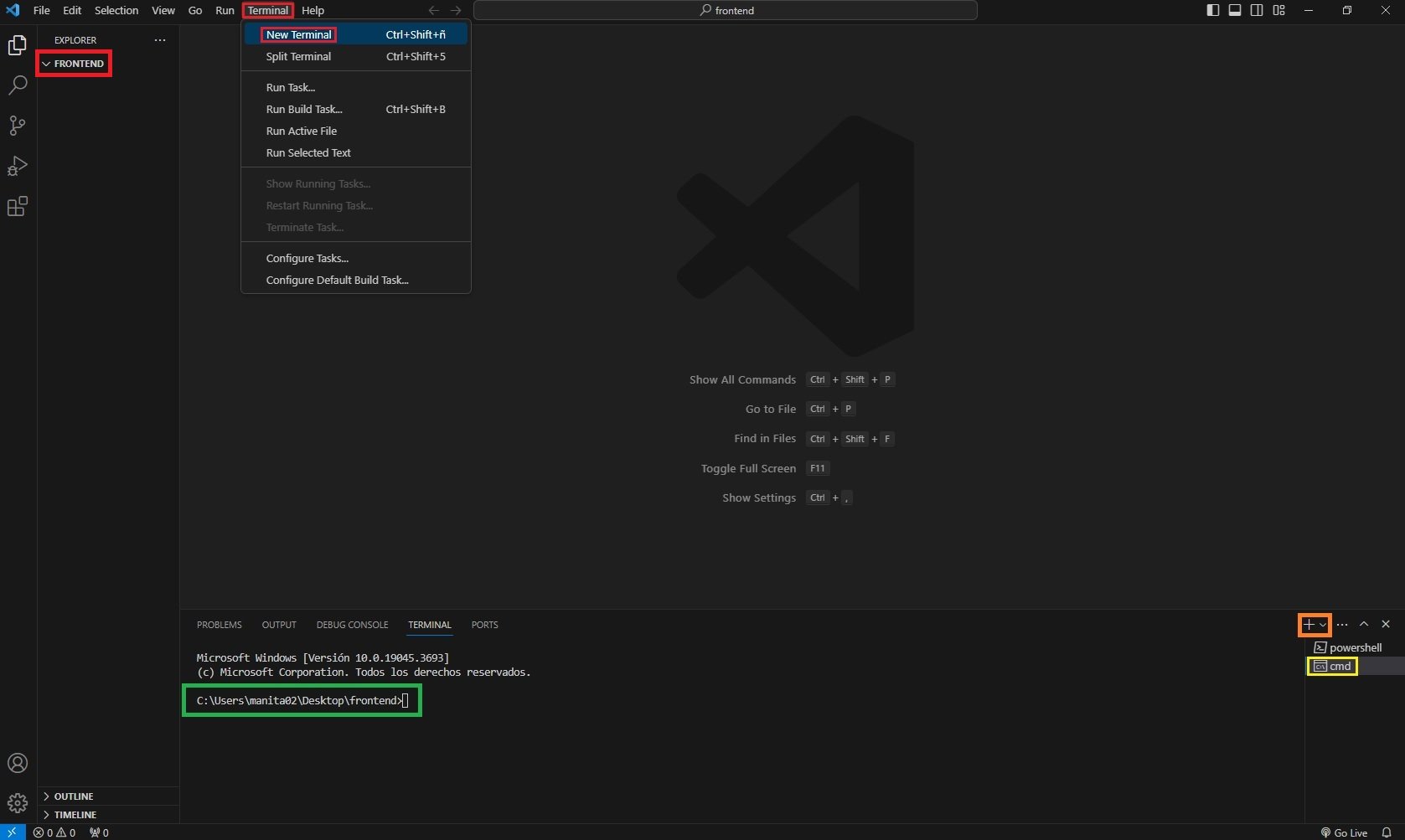 Terminal en VsCode