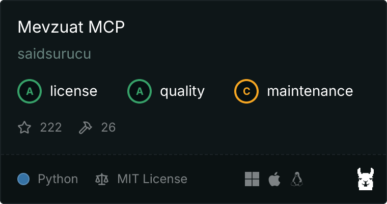 Mevzuat MCP server