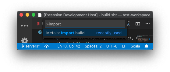 Import build command