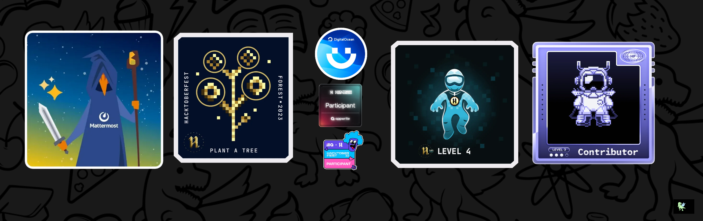 An image of @paulvrn's Holopin badges, which is a link to view their full Holopin profile