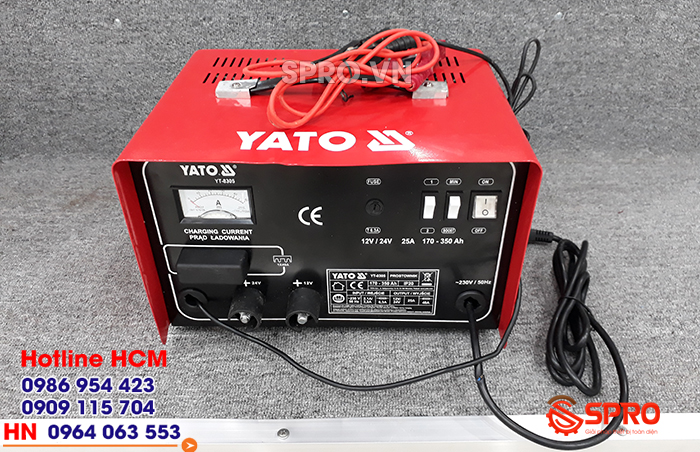 Giá máy sạc điện bình ắc quy xe máy YATO YT-8305 bao nhiêu